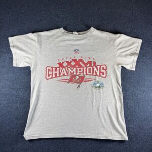 Lee Sport Tampa Bay Buccaneers T-Shirt Mens XL 21.5x25 Gray Super Bowl XXXVII